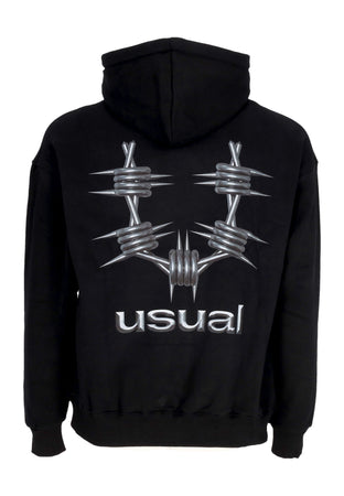 USUAL Felpa Cappuccio Uomo Metal Hoodie Blue Royal da uomo