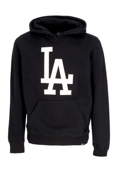 47 BRAND Felpa Cappuccio Uomo Mlb Backer Burnside Hoodie Losdod Jet Black da uomo