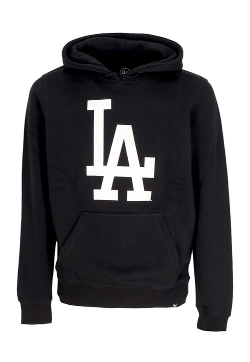 47 BRAND Felpa Cappuccio Uomo Mlb Backer Burnside Hoodie Losdod Jet Black da uomo
