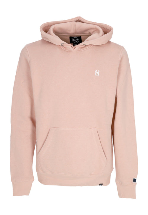 47 BRAND Felpa Cappuccio Uomo Mlb Base Runner Emb Burnside Hoodie Neyyan Dusty Mauve da uomo