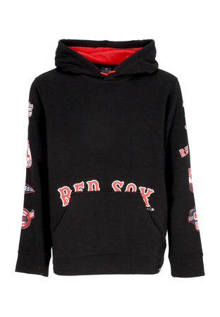 FANATICS BRANDED Felpa Cappuccio Uomo Mlb Fundamental Pullover Hoodie Bosred Black/athletic Red da uomo