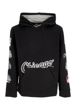 FANATICS BRANDED Felpa Cappuccio Uomo Mlb Fundamental Pullover Hoodie Chiwhi Black/stone Grey da uomo