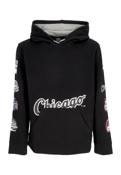 FANATICS BRANDED Felpa Cappuccio Uomo Mlb Fundamental Pullover Hoodie Chiwhi Black/stone Grey da uomo