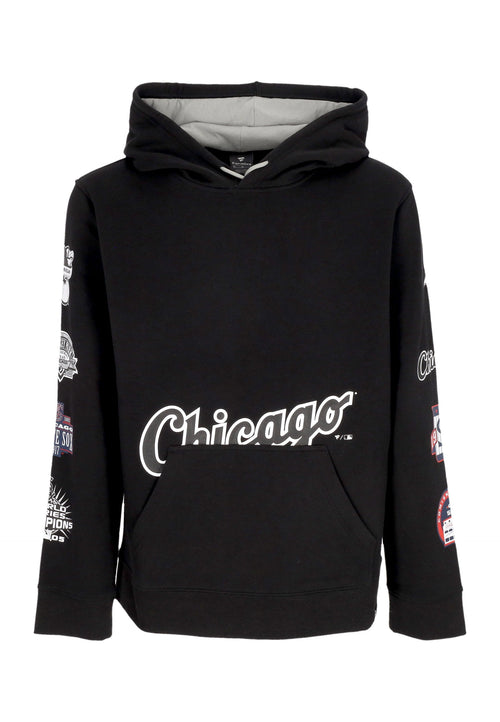 FANATICS BRANDED Felpa Cappuccio Uomo Mlb Fundamental Pullover Hoodie Chiwhi Black/stone Grey da uomo
