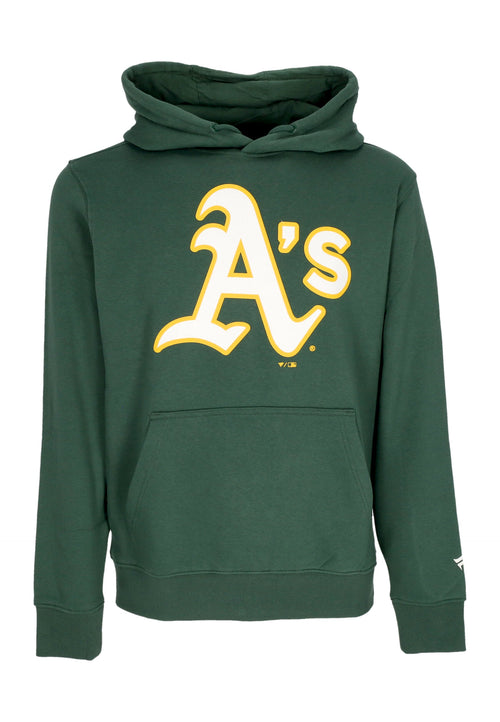 FANATICS BRANDED Felpa Cappuccio Uomo Mlb Primary Logo Graphic Hoodie Oakath Dark Green da uomo