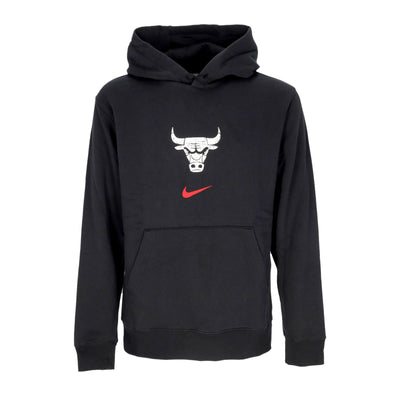 NIKE NBA Felpa Cappuccio Uomo Nba City Edition Club Hoodie Chibul Black da uomo