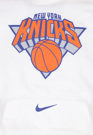 NIKE NBA Felpa Cappuccio Uomo Nba City Edition Club Hoodie Neykni White/rush Blue da uomo