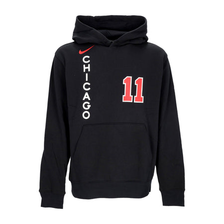 NIKE NBA Felpa Cappuccio Uomo Nba City Edition Club Hoodie No 11 Demar Derozan Chibul Black da uomo