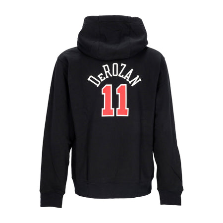 NIKE NBA Felpa Cappuccio Uomo Nba City Edition Club Hoodie No 11 Demar Derozan Chibul Black da uomo