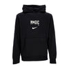 NIKE NBA Felpa Cappuccio Uomo Nba City Edition Club Hoodie Orlmag Black da uomo