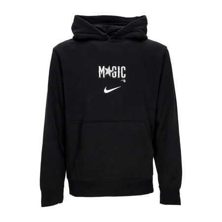 NIKE NBA Felpa Cappuccio Uomo Nba City Edition Club Hoodie Orlmag Black da uomo