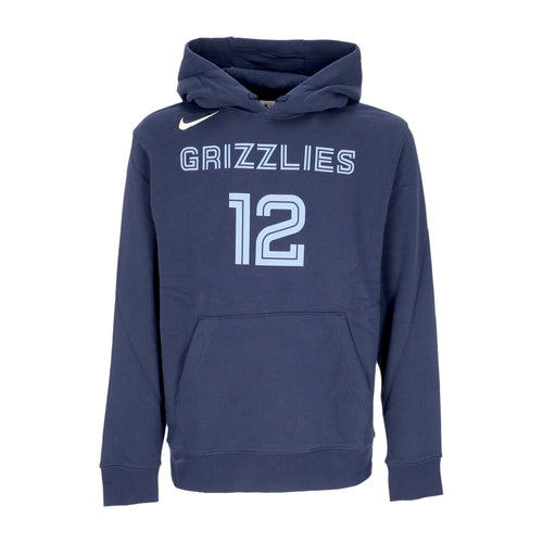 NIKE NBA Felpa Cappuccio Uomo Nba Club Hoodie No 12 Ja Morant Memgri College Navy da uomo