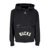 JORDAN NBA Felpa Cappuccio Uomo Nba Courtside Statement Edition Fleece Hoodie Milbuc Black da uomo