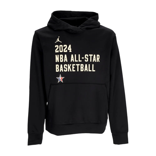 JORDAN NBA Felpa Cappuccio Uomo Nba Dri Fit Fleece Hoodie All Star Game Black da uomo