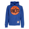 MITCHELL & NESS Felpa Cappuccio Uomo Nba Team Logo Hoodie Neykni Royal da uomo