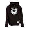 MITCHELL & NESS Felpa Cappuccio Uomo Nfl Team Logo Hoodie Upd Oakrai Black da uomo
