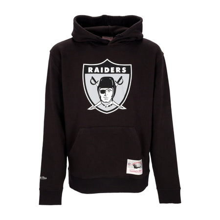 MITCHELL &amp; NESS Felpa Cappuccio Uomo Nfl Team Logo Hoodie Upd Oakrai Black da uomo