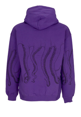OCTOPUS Felpa Cappuccio Uomo Outline Hoodie Purple da uomo