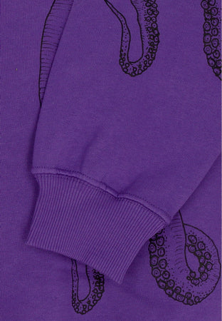 OCTOPUS Felpa Cappuccio Uomo Outline Hoodie Purple da uomo