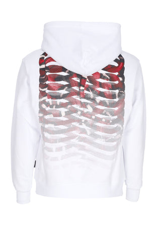 PROPAGANDA Felpa Cappuccio Uomo Ribs Coral Hoodie White da uomo