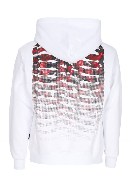 PROPAGANDA Felpa Cappuccio Uomo Ribs Coral Hoodie White da uomo