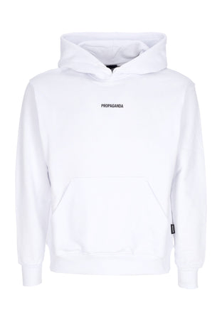 PROPAGANDA Felpa Cappuccio Uomo Ribs Coral Hoodie White da uomo