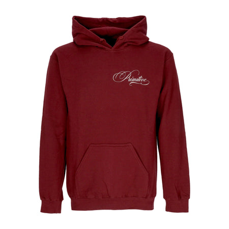 PRIMITIVE Felpa Cappuccio Uomo Santino Hoodie Burgundy da uomo