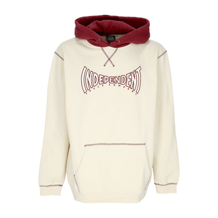 INDEPENDENT Felpa Cappuccio Uomo Spanning Front Hoodie Bone da uomo