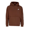 Nike Felpa Cappuccio Uomo Sportswear Club Fleece Hoodie Cacao Wow/cacao Wow/white da uomo