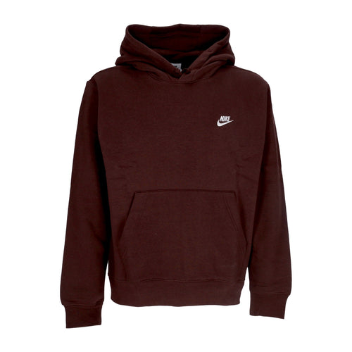 Nike Felpa Cappuccio Uomo Sportswear Club Fleece Hoodie Earth/earth/white da uomo