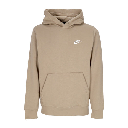 Nike Felpa Cappuccio Uomo Sportswear Club Fleece Hoodie Khaki/khaki/white da uomo