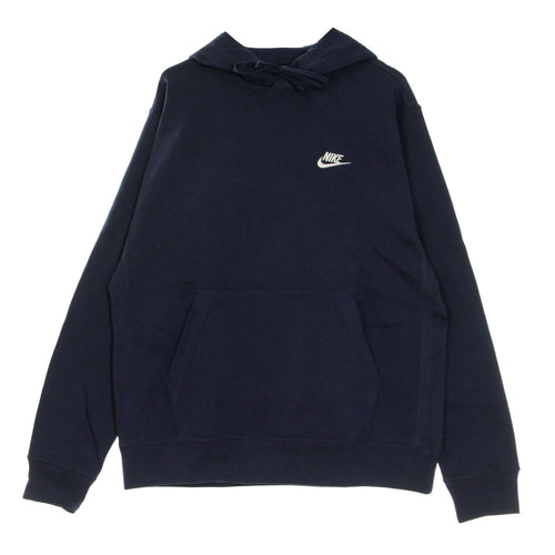 Nike Felpa Cappuccio Uomo Sportswear Club Fleece Hoodie Midnight Navy/midnight Navy/white da uomo