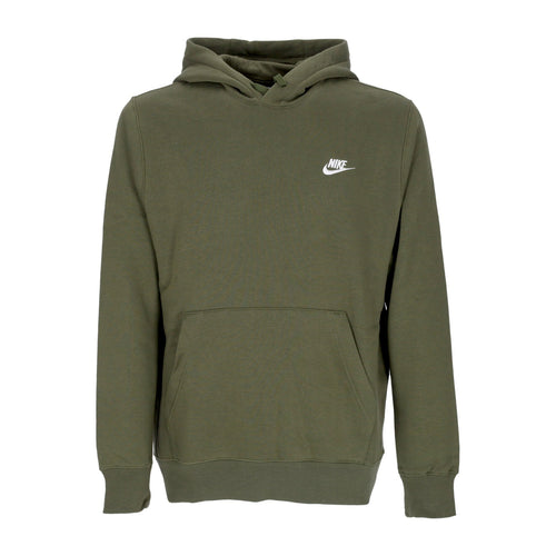 Nike Felpa Cappuccio Uomo Sportswear Club Fleece Hoodie Rough Green/rough Green/white da uomo