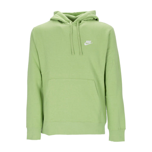 Nike Felpa Cappuccio Uomo Sportswear Club Fleece Hoodie Vivid Green/vivid Green/white da uomo