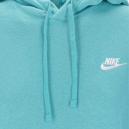Nike Felpa Cappuccio Uomo Sportswear Club Fleece Hoodie Washed Teal/washed Teal/white da uomo