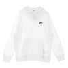 Nike Felpa Cappuccio Uomo Sportswear Club Fleece Hoodie White/white/black da uomo