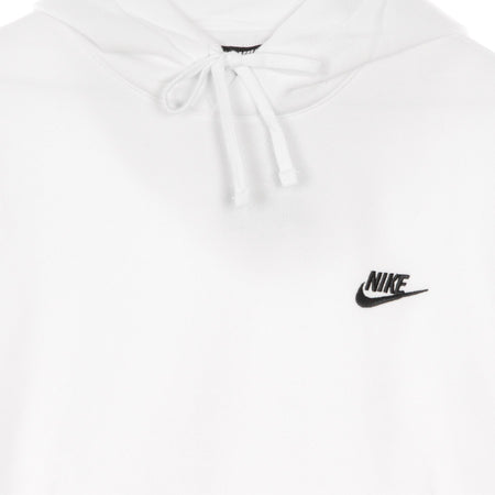 Nike Felpa Cappuccio Uomo Sportswear Club Fleece Hoodie White/white/black da uomo