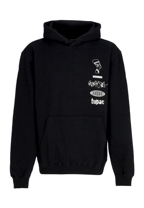 PRIMITIVE Felpa Cappuccio Uomo Stay Up Hoodie X Tupac Black da uomo