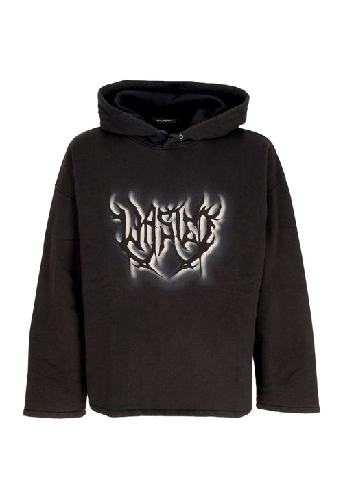 WASTED PARIS Felpa Cappuccio Uomo Sword Straight Hoodie Faded Black da uomo