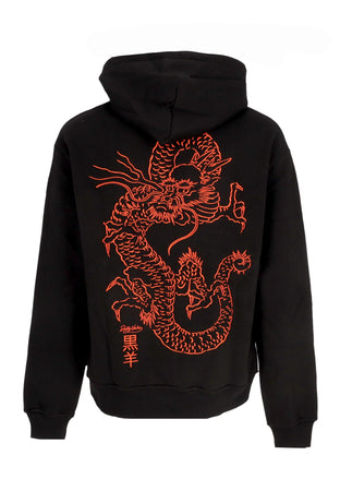 DOLLY NOIRE Felpa Cappuccio Uomo Tatsu Hoodie Black/orange da uomo