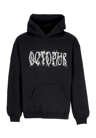 OCTOPUS Felpa Cappuccio Uomo Tentacles Logo Hoodie Black da uomo