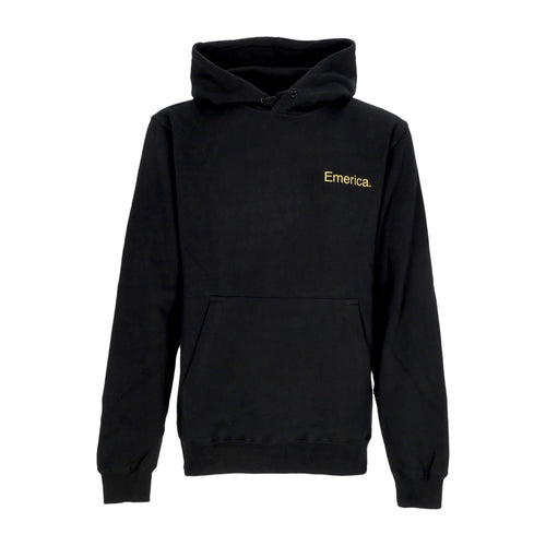 EMERICA Felpa Cappuccio Uomo This Is Skateboarding Hoodie Black da uomo