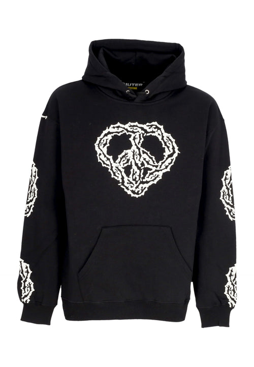IUTER Felpa Cappuccio Uomo Thorns Hoodie Black da uomo