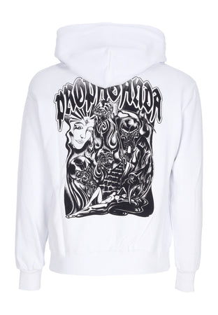 PROPAGANDA Felpa Cappuccio Uomo Touch Hoodie White da uomo
