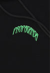 PROPAGANDA Felpa Cappuccio Uomo Triangle Panther Hoodie Black da uomo