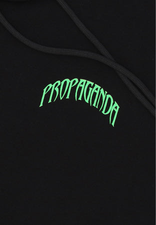 PROPAGANDA Felpa Cappuccio Uomo Triangle Panther Hoodie Black da uomo