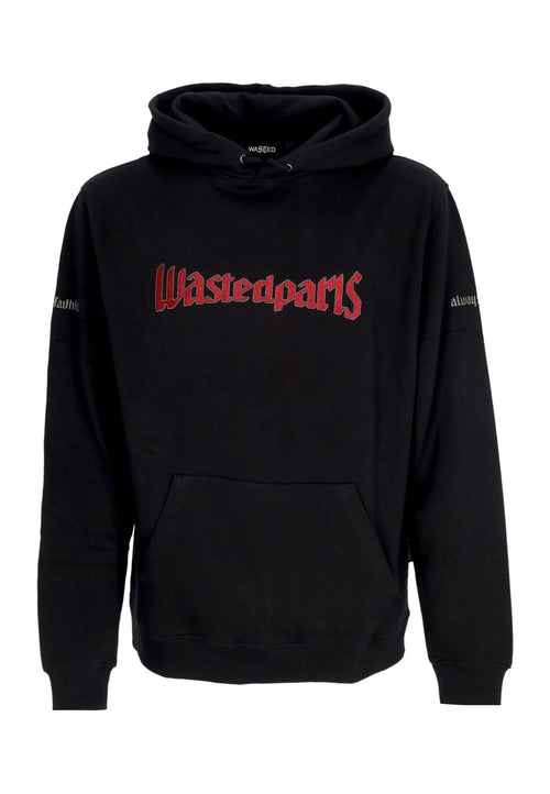 WASTED PARIS Felpa Cappuccio Uomo United Hoodie Black da uomo