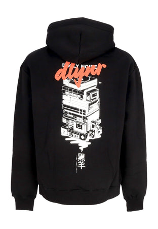 DOLLY NOIRE Felpa Cappuccio Uomo Yokai Console Hoodie Black da uomo