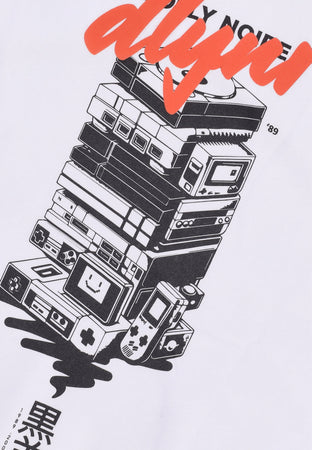 DOLLY NOIRE Felpa Cappuccio Uomo Yokai Console Hoodie White da uomo