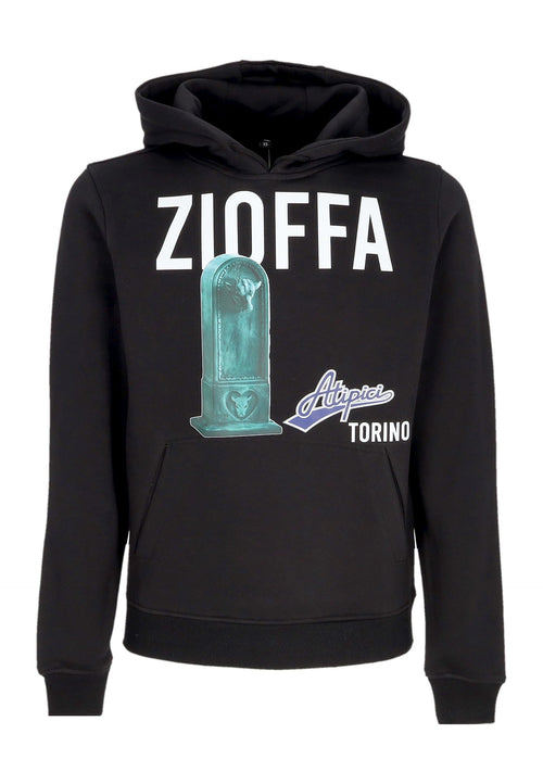 ATIPICI Felpa Cappuccio Uomo Zioffa Hoodie Black da uomo